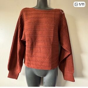 Elegant Rust Women's Knit Top